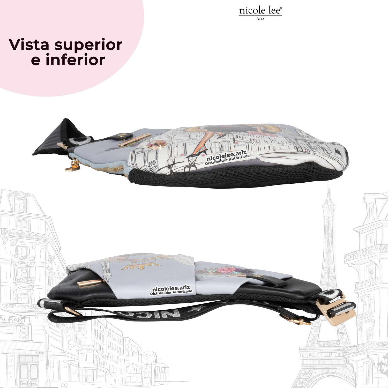 Foto 7 | Bandolera Miranda Nicole Lee con Cierres Dreaming The City