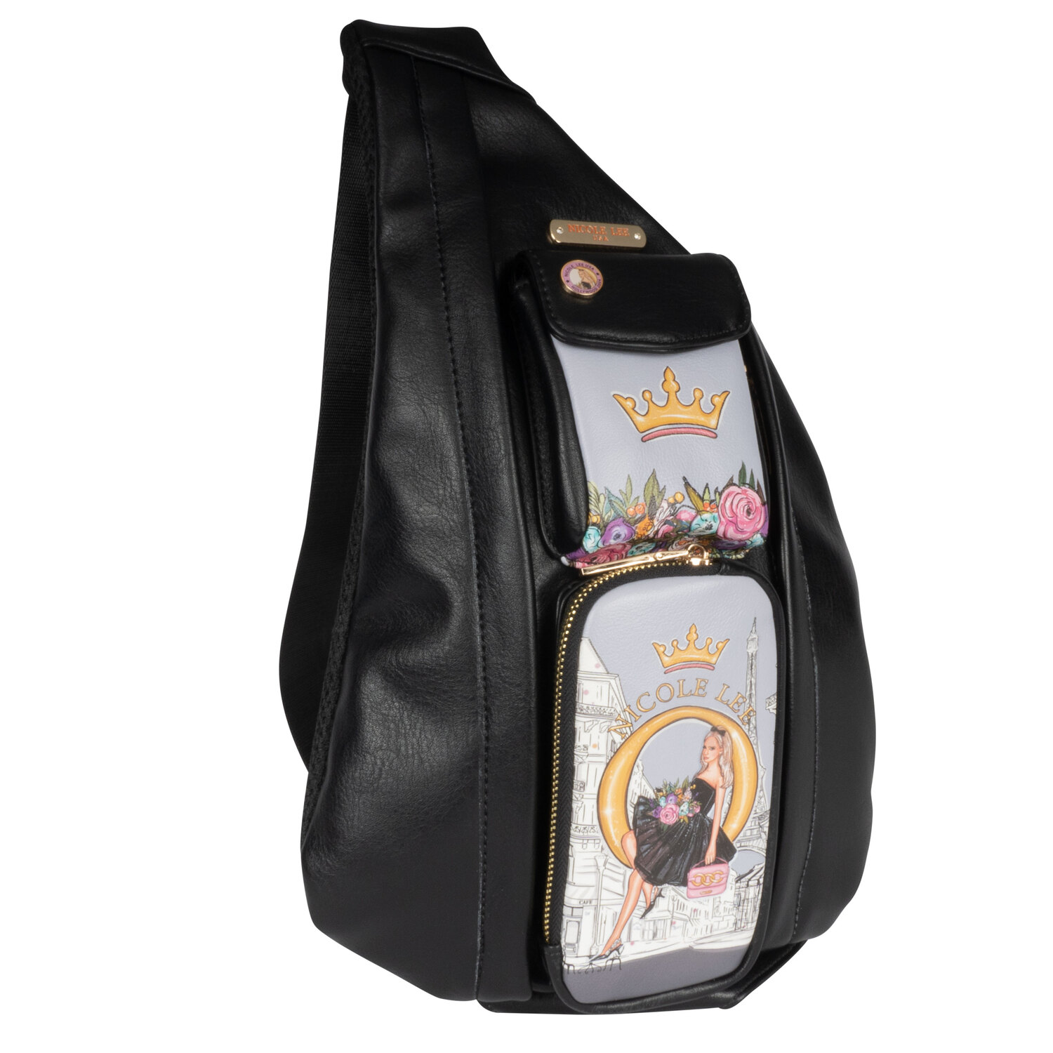 Bandolera Nicole Lee Constanza color Negro Dreaming The City