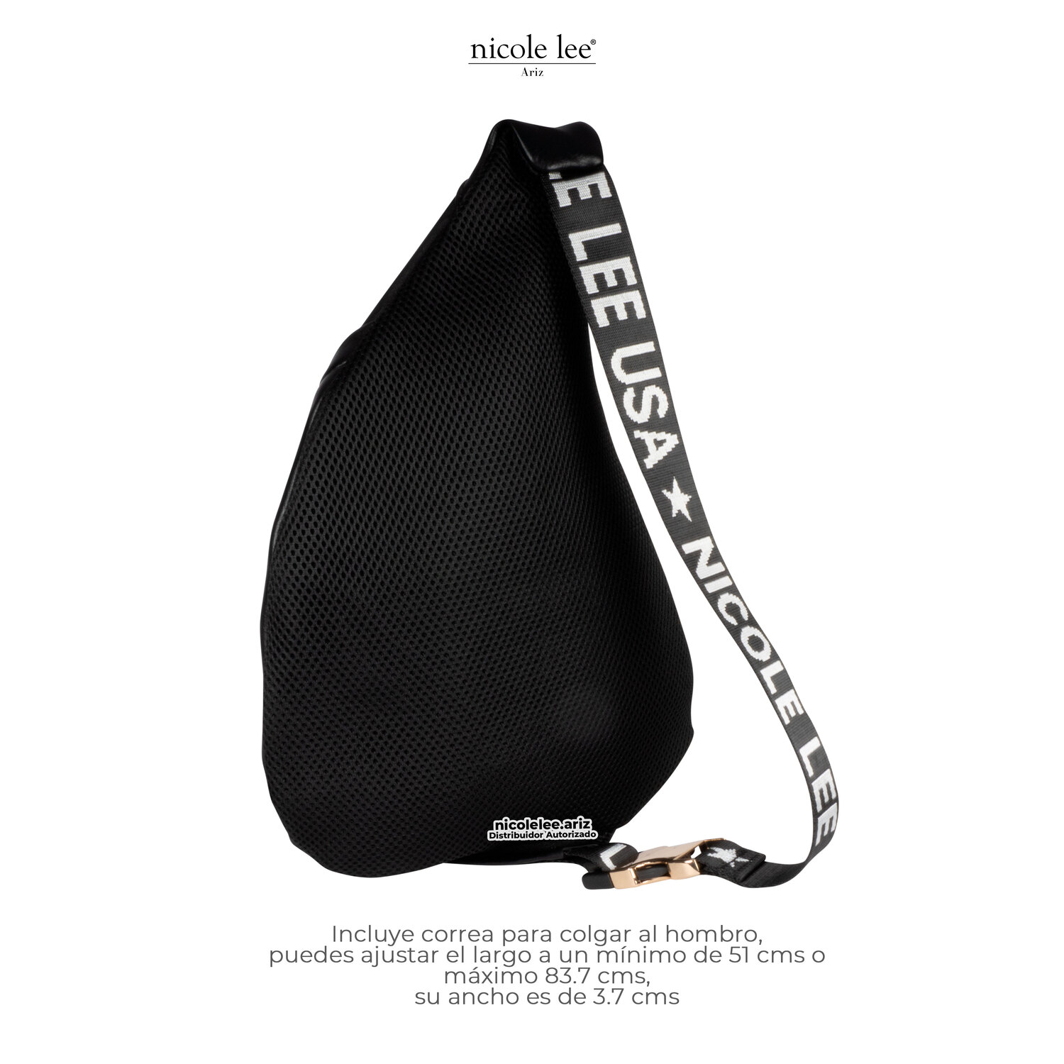 Foto 7 pulgar | Bandolera Nicole Lee Constanza color Negro Dreaming The City