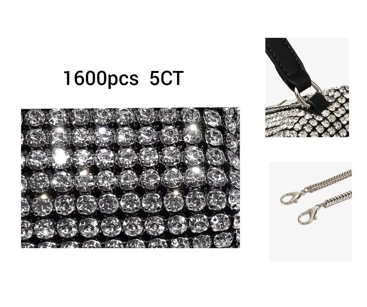 Foto 3 pulgar | Bolsa Bandolera Belug con Brillantes color Plata para Mujer