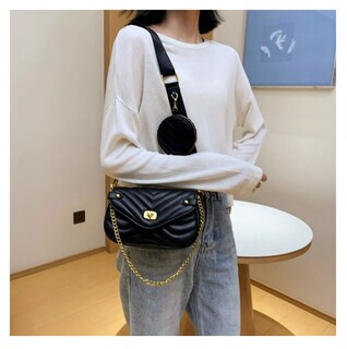 Foto 5 | Bolsa Bandolera Belug color Negro para Mujer