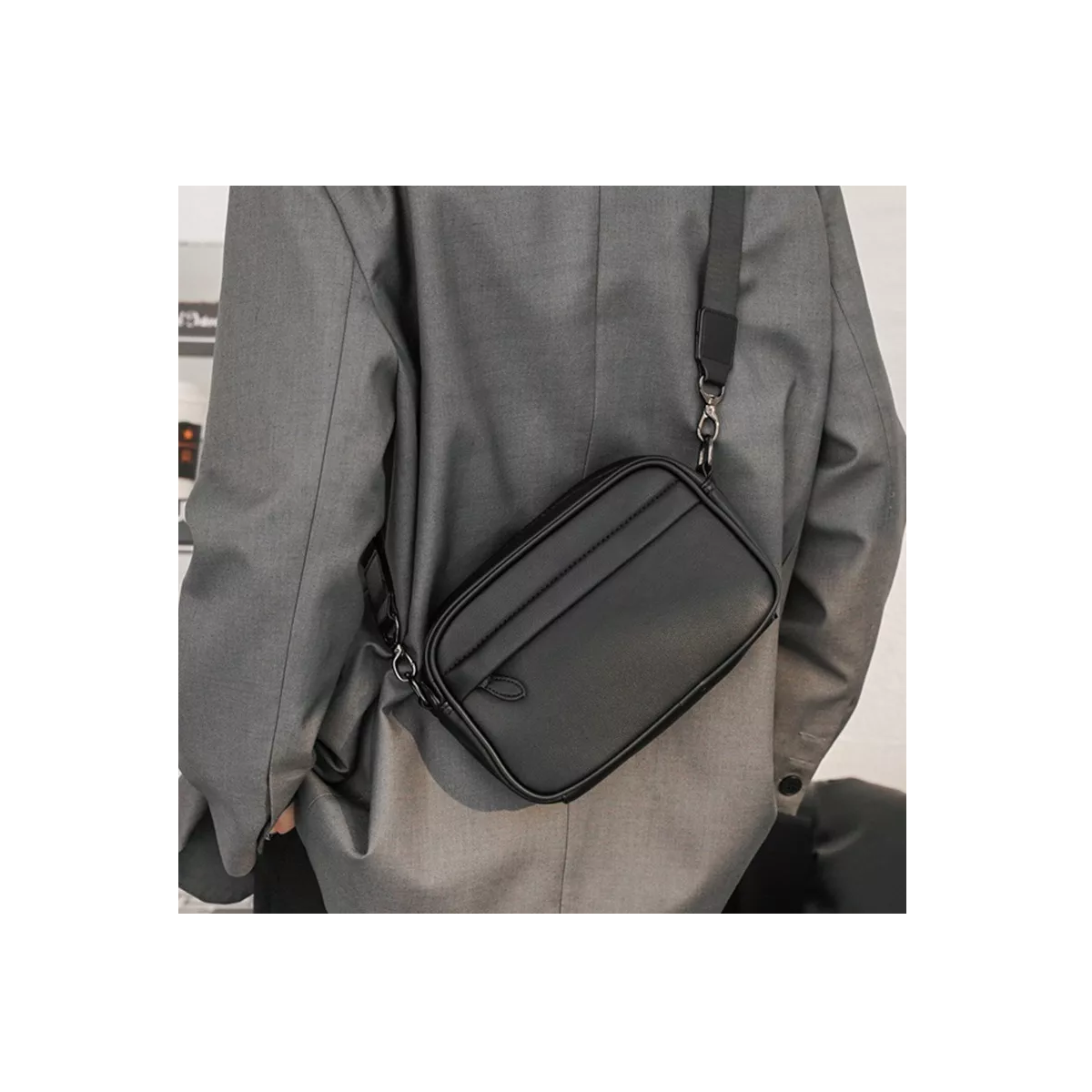 Foto 4 | Bandolera De Cuero Eo Safe Imports Esi-5525 Negro