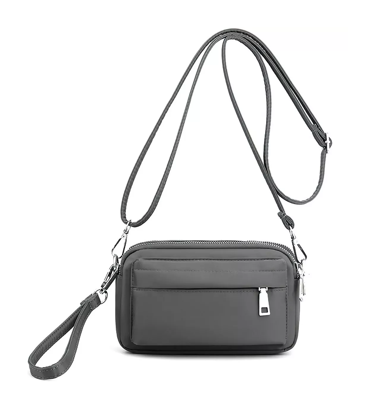 Bolso de Hombro para Dama Belug Nylon Impermeable Gris