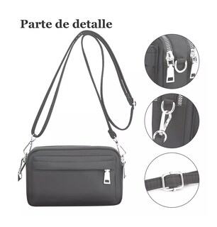 Foto 2 | Bolso de Hombro para Dama Belug Nylon Impermeable Gris