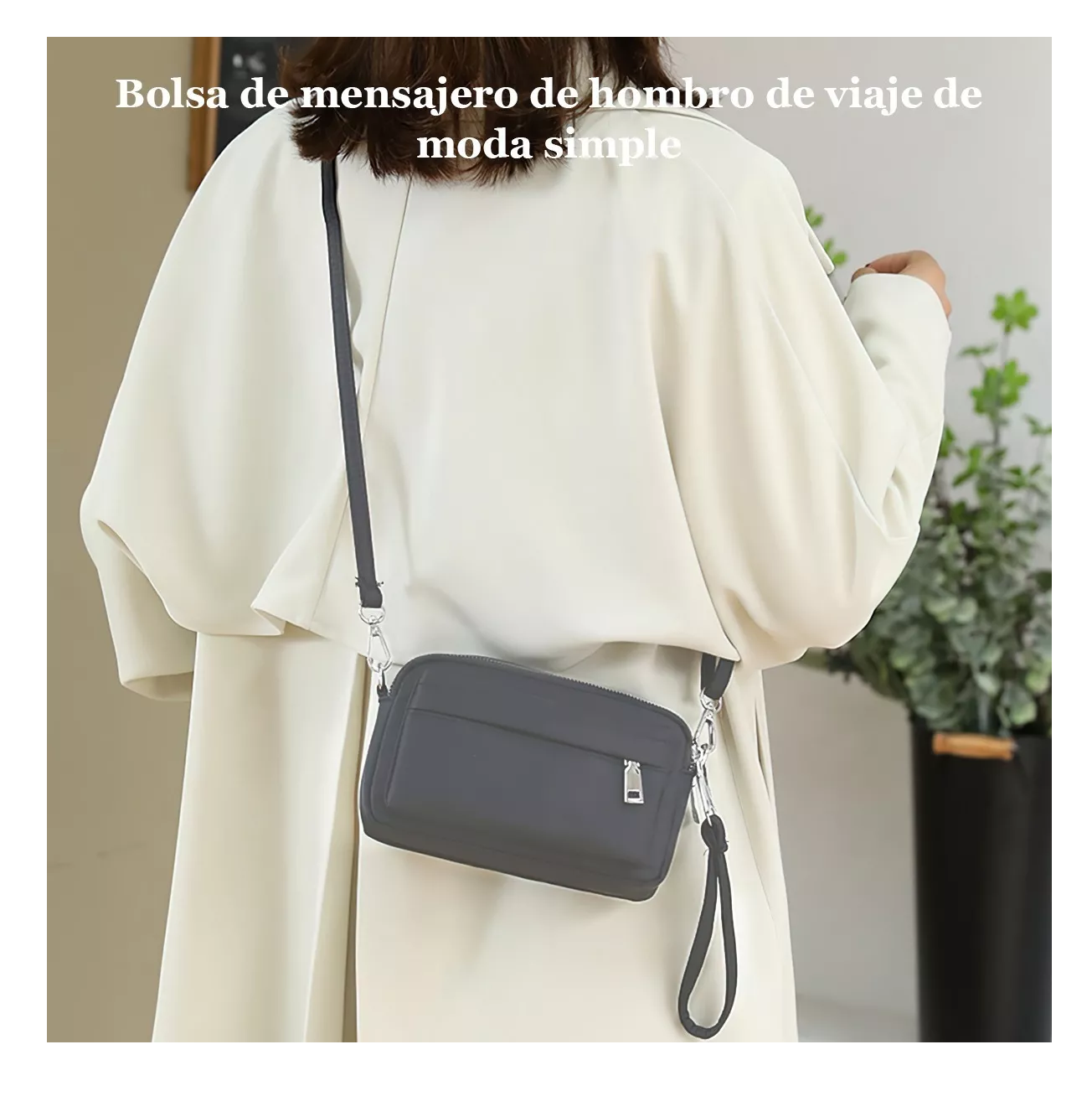 Foto 5 pulgar | Bolso de Hombro para Dama Belug Nylon Impermeable Gris