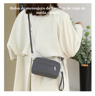 Foto 4 | Bolso de Hombro para Dama Belug Nylon Impermeable Gris