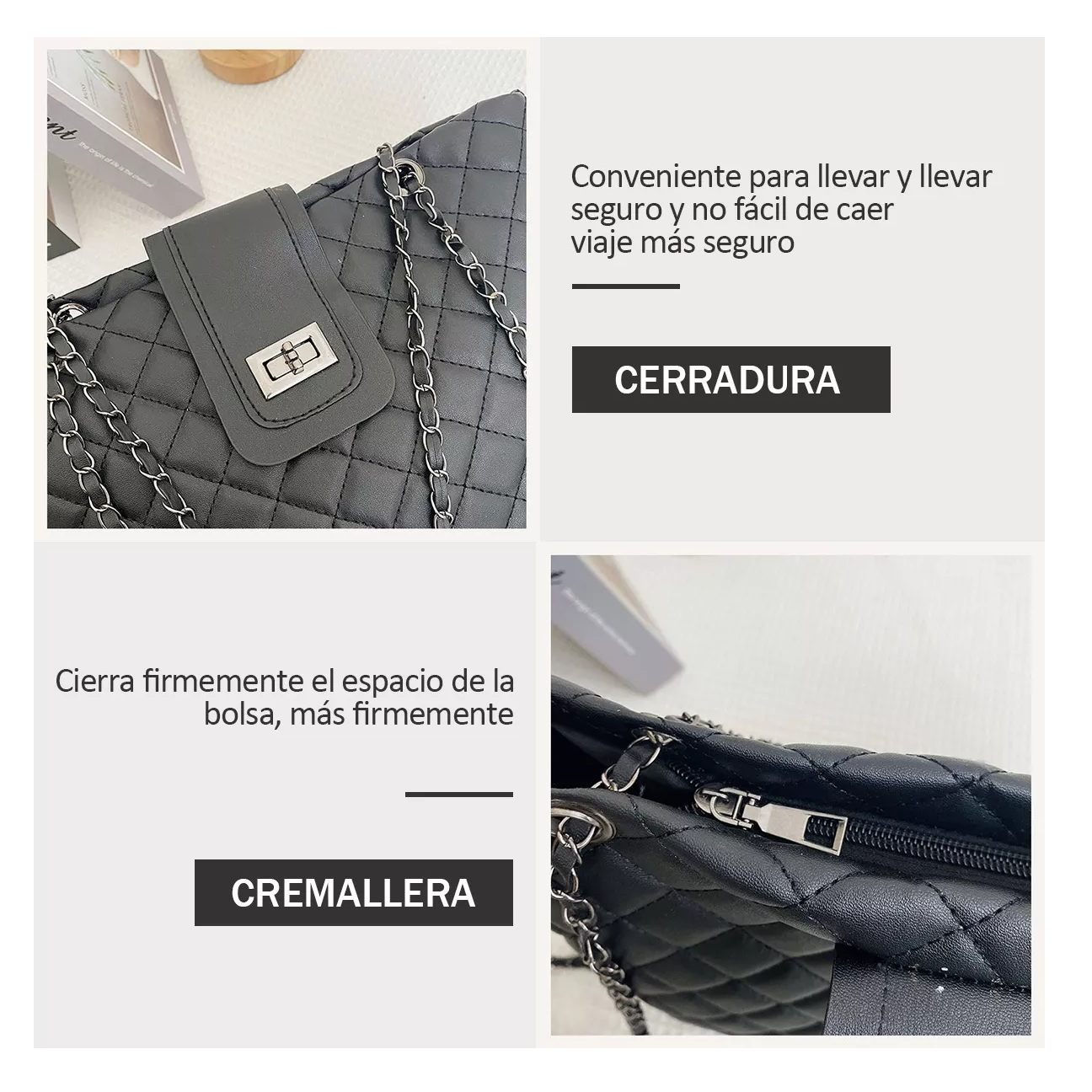 Foto 3 | Bolsa Bandolera Belug color Negro