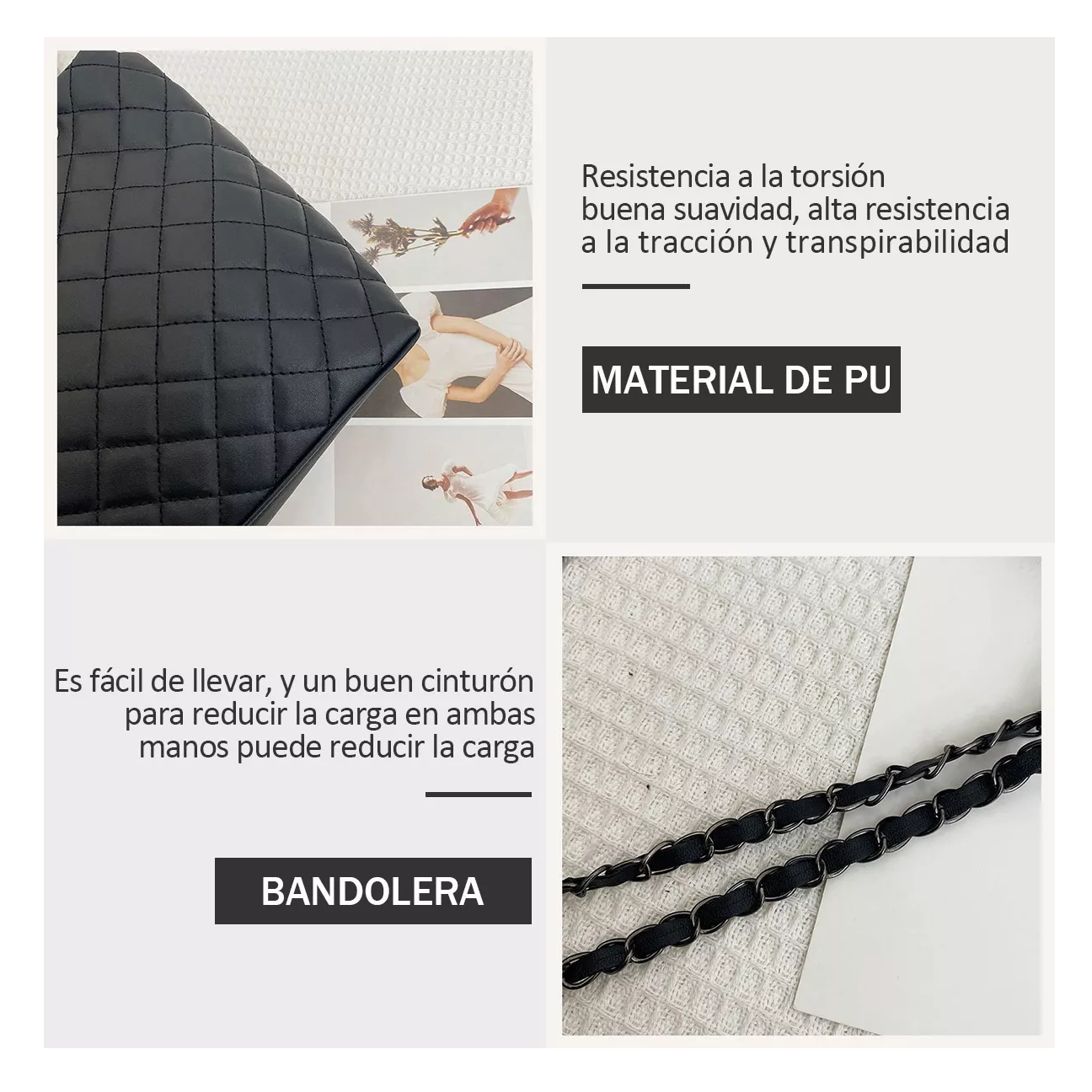 Foto 4 | Bolsa Bandolera Belug color Negro