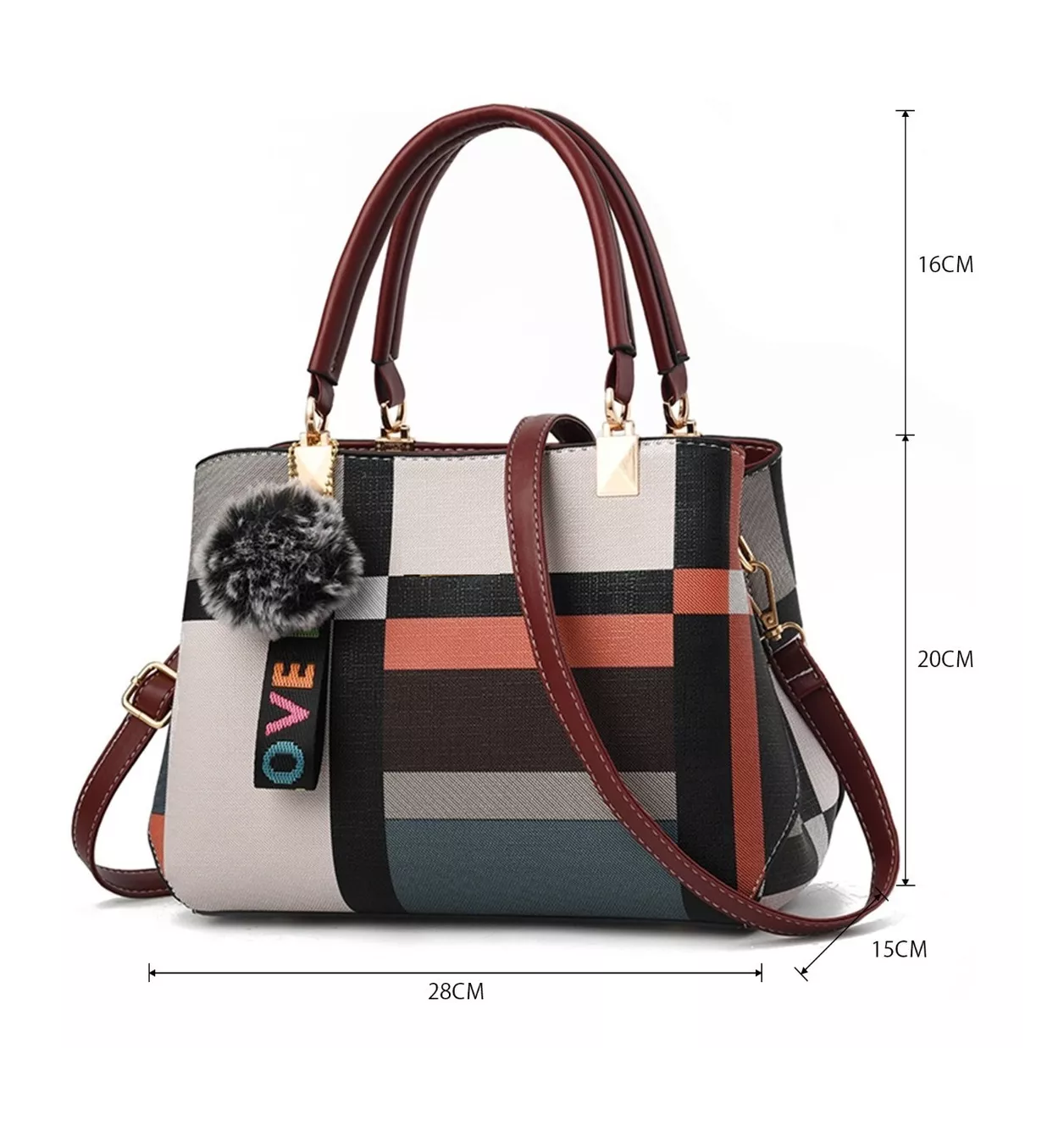 Foto 4 pulgar | Bolsa Belug color Rojo para Mujer