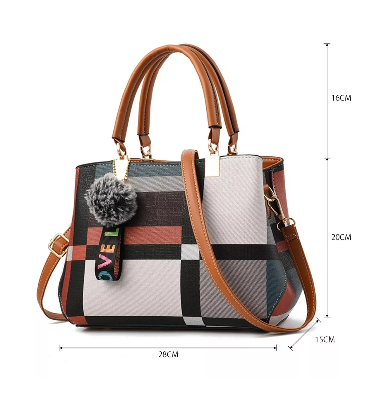 Foto 4 pulgar | Bolsa Belug color Café para Mujer