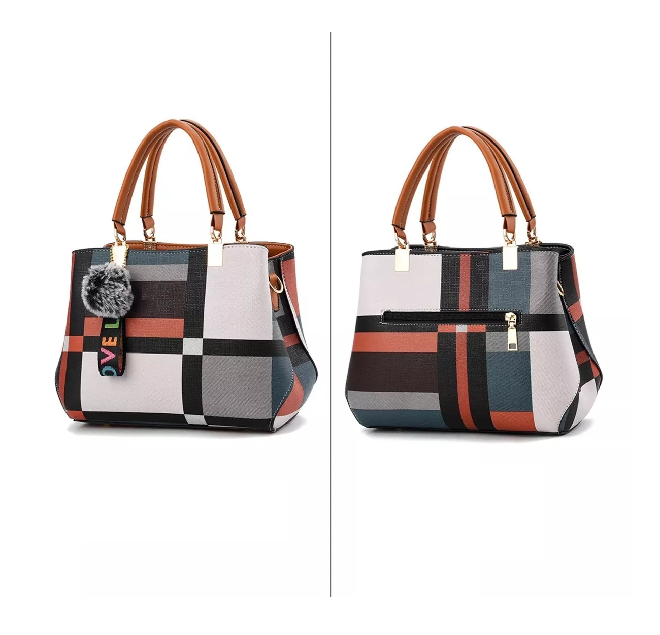Foto 5 | Bolsa Belug color Café para Mujer