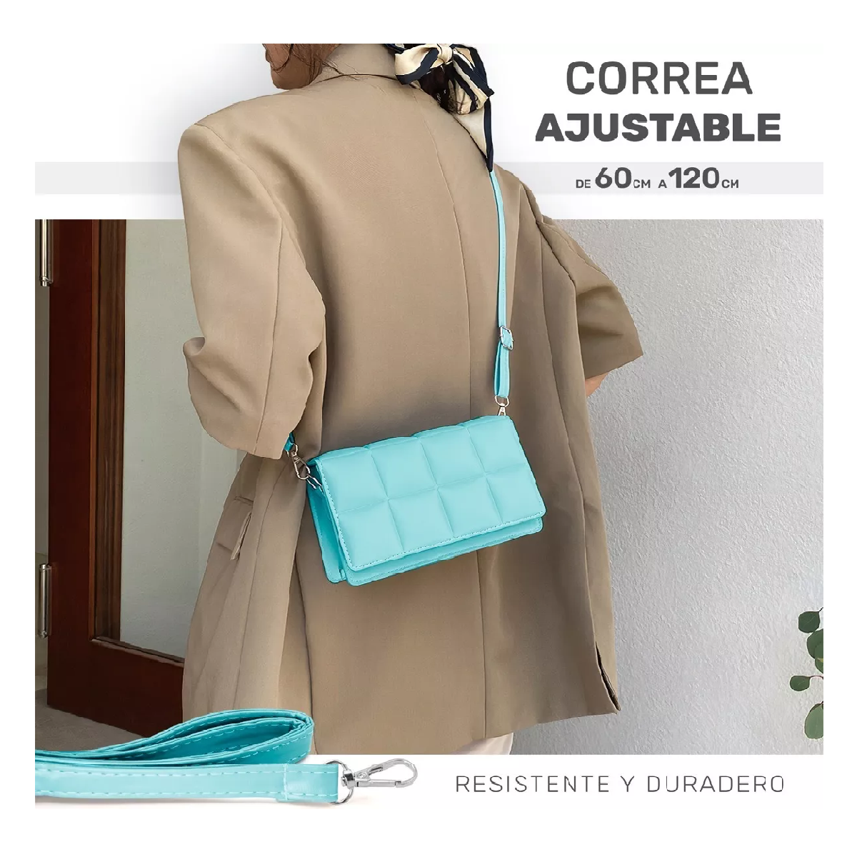 Foto 4 pulgar | Bolsa Crossbody BELUG Bandolera Mensajera Dama Azul