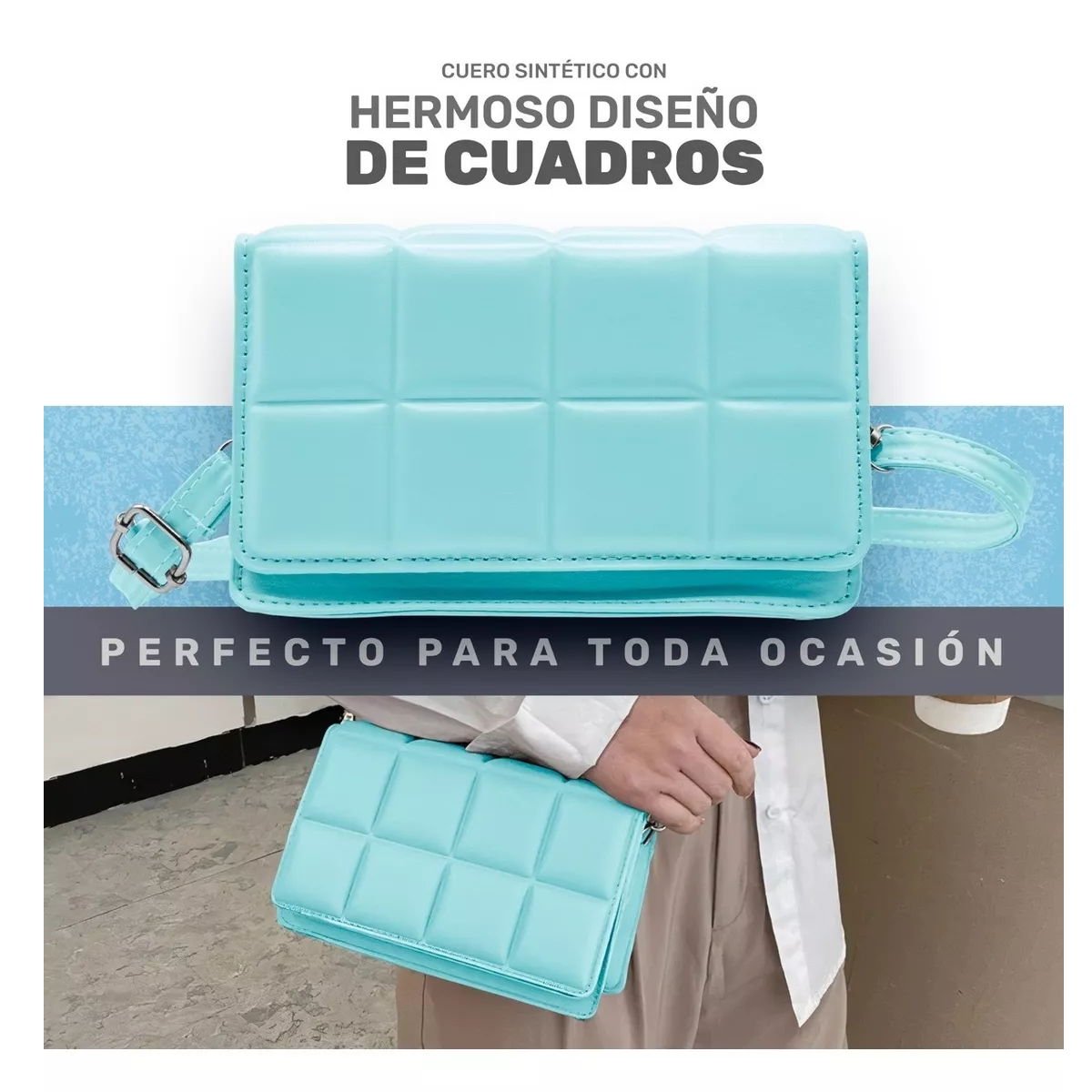 Foto 5 pulgar | Bolsa Crossbody BELUG Bandolera Mensajera Dama Azul