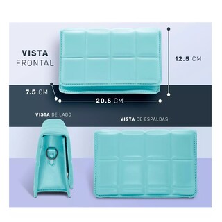 Foto 5 | Bolsa Crossbody BELUG Bandolera Mensajera Dama Azul
