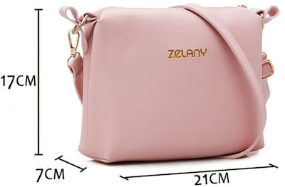 Foto 4 | Set 3 Bolsas Bandolera Zelany Cosmetiquera Cartera Borla Logo para Mujer