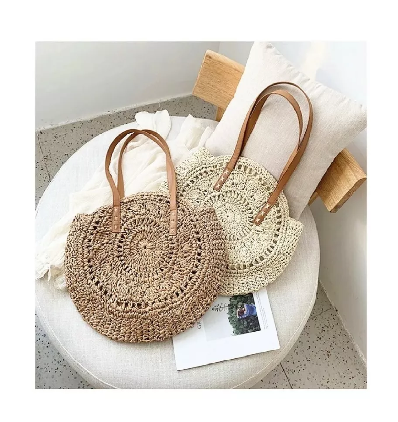 Foto 2 | Bolso Multifuncional Belug de Playa Urbanas Moda color Beige para Mujer