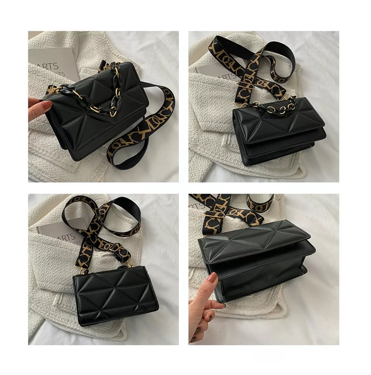 Foto 5 pulgar | Bolsa Bandolera Belug color Negro para Mujer
