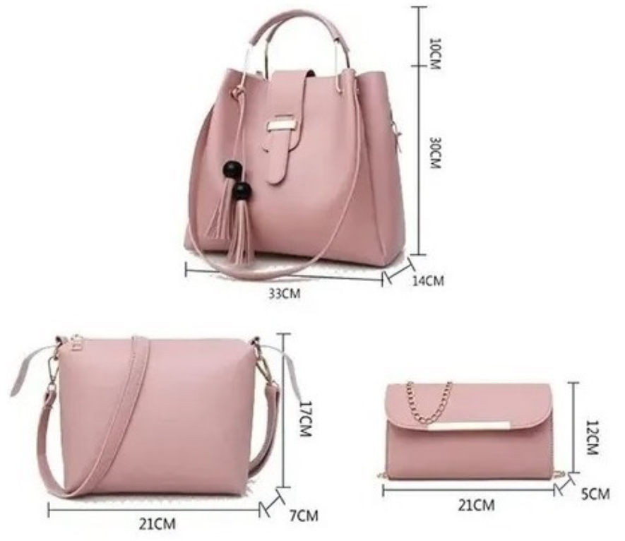 Foto 5 | Bolsas Bandoleras Funbu color Café 3 Piezas