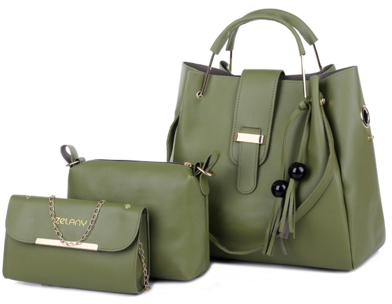 Foto 1 | Set de Bolsas Bandolera Glamour , Verde