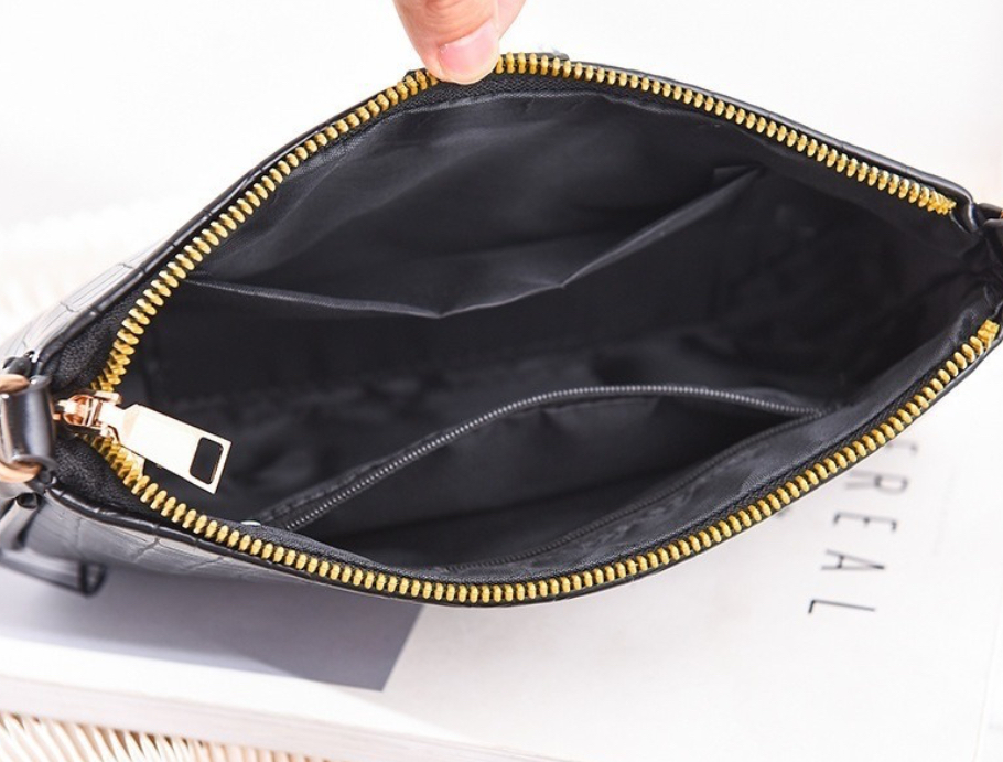 Foto 3 | Bolsa 3 en 1 FUNBU Moda Bandolera Monedero Cartera Crossbody Negra para Mujer