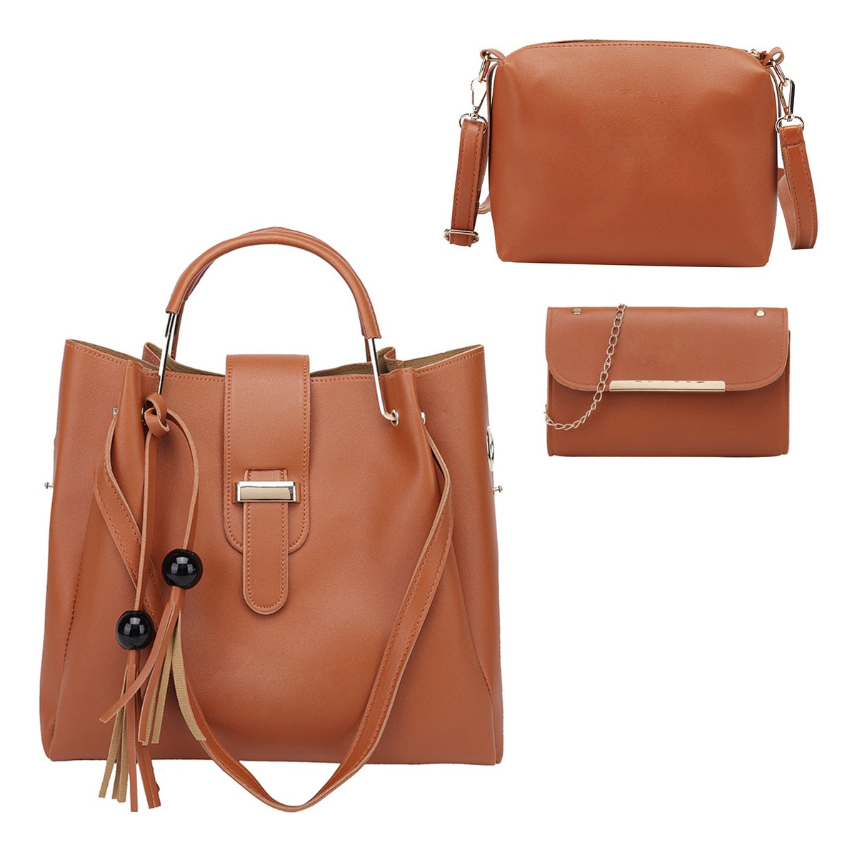 Foto 1 | Set 3 Bolsas Bandolera Funbu Cosmetiquera/Cartera /Borla para Mujer