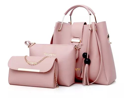 Foto 5 pulgar | Set 3 Bolsas Bandolera Funbu Cosmetiquera/Cartera /Borla para Mujer