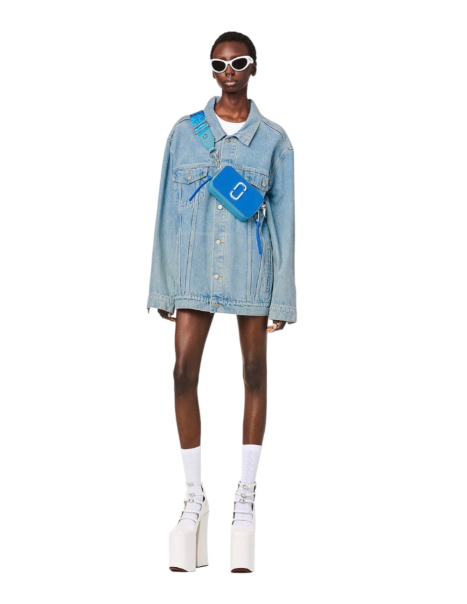 Foto 7 pulgar | The Striped Snapshot Marc Jacobs Blue Bag