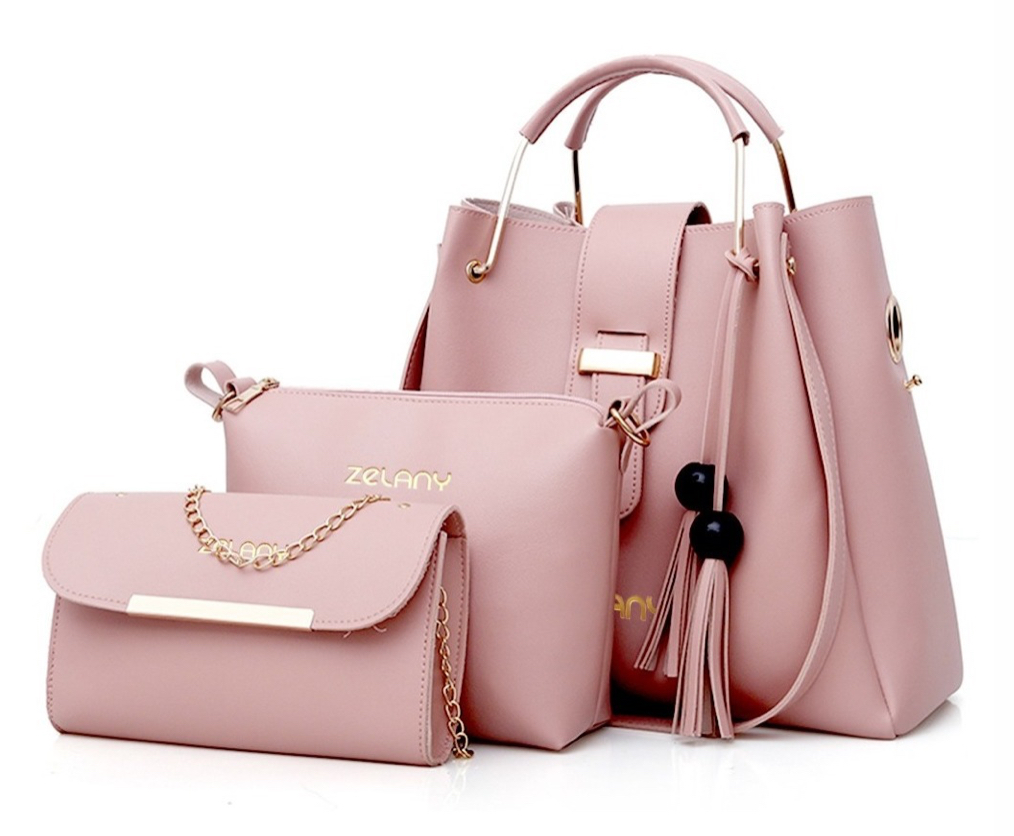 Set 3 Bolsas Zelany Rosa