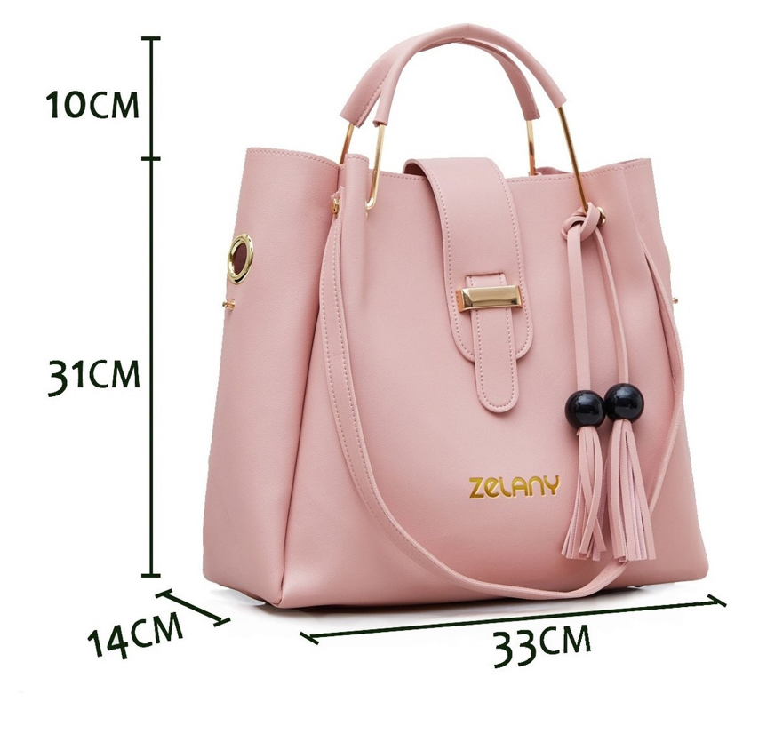 Foto 3 pulgar | Set 3 Bolsas Zelany Rosa
