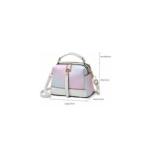 Foto 2 | Bolso Bandolera de Gran Capacidad BELUG Blanco para Mujer
