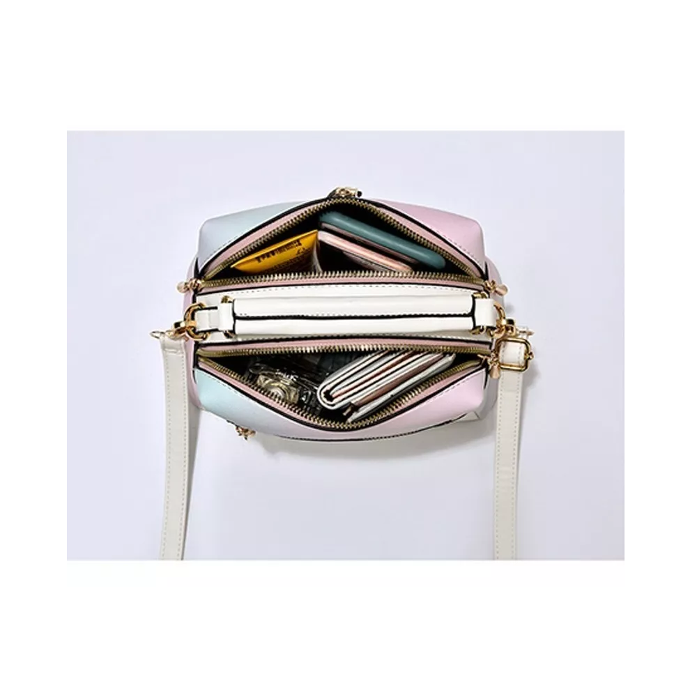 Foto 5 pulgar | Bolso Bandolera de Gran Capacidad BELUG Blanco para Mujer