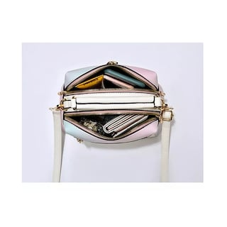 Foto 4 | Bolso Bandolera de Gran Capacidad BELUG Blanco para Mujer