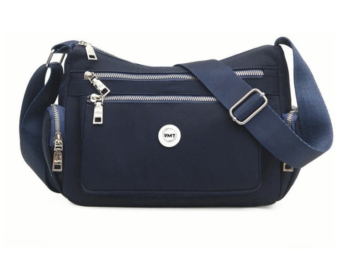 Mochila Bolso RMT color Azul Oscuro Nylon Multifuncional con USB de Viaje para Mujer