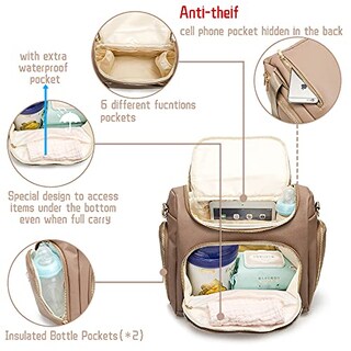 Foto 4 | Venta Internacional - Bolso de Viaje 5 en 1 con Cambiador color Beige