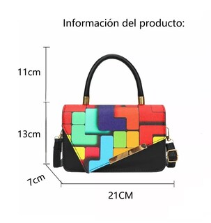 Foto 2 | Bolso Bandolera De Mujer Rainbow Cube Negro