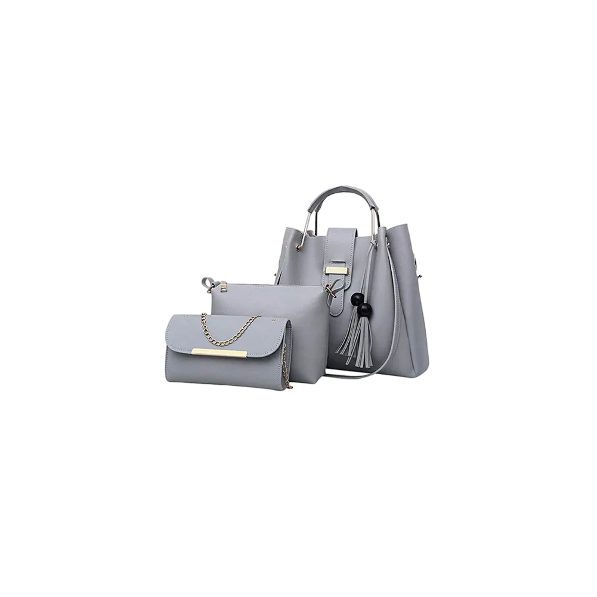 Foto 2 pulgar | Set Bolsas Bandolera + Cosmetiquera + Cartera Lab.G Gris