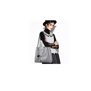 Foto 3 | Set Bolsa Bandolera + Cosmetiquera + Cartera Belug Gris 3 Piezas