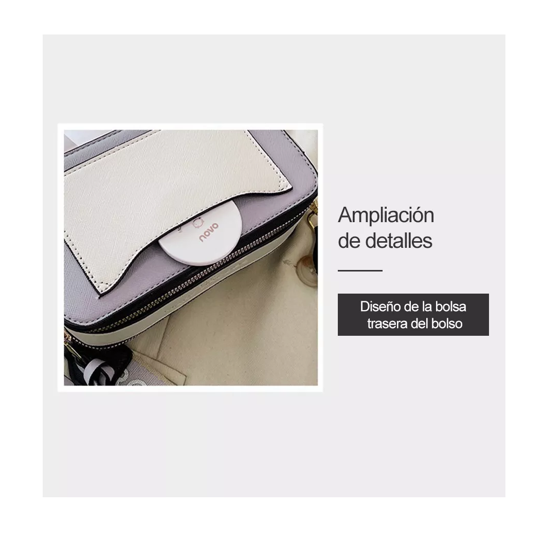 Foto 4 pulgar | Bolsa Bandolera Lab.G color Gris para Mujer