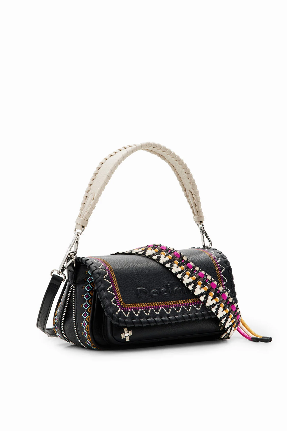 Foto 5 | Bolsa Bandolera  Desigual Negro