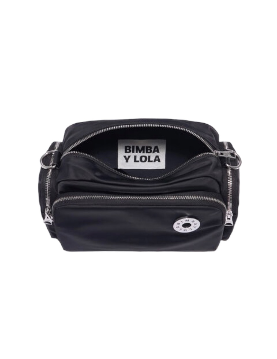 Foto 2 | Bolsa Bandolera Bimba Y Lola M Negro Logo Chimo