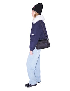 Foto 4 | Bolsa Bandolera Bimba Y Lola M Negro Logo Chimo