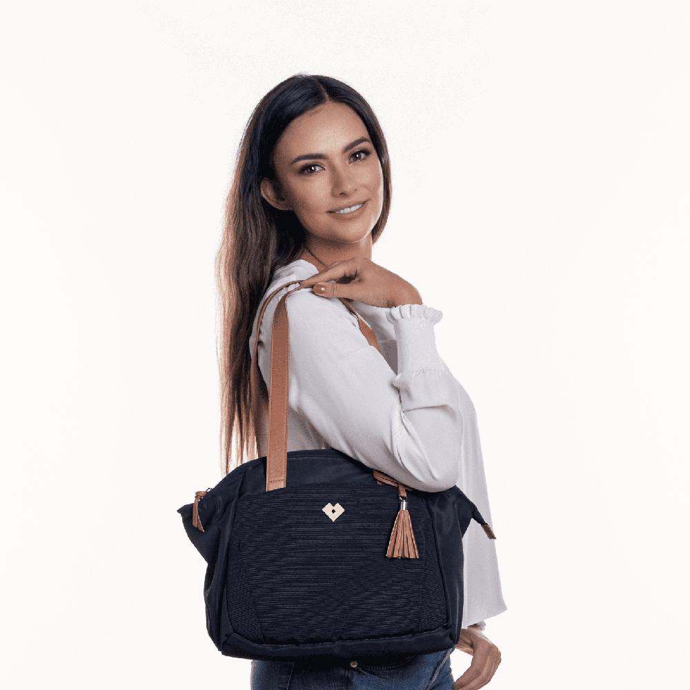 Foto 6 pulgar | Bolsa Bandolera De Mano Y Hombro Luckyly Modelo Cady Negro