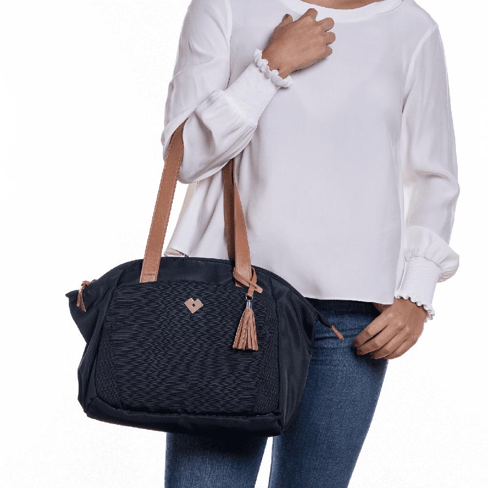 Foto 6 | Bolsa Bandolera De Mano Y Hombro Luckyly Modelo Cady Negro