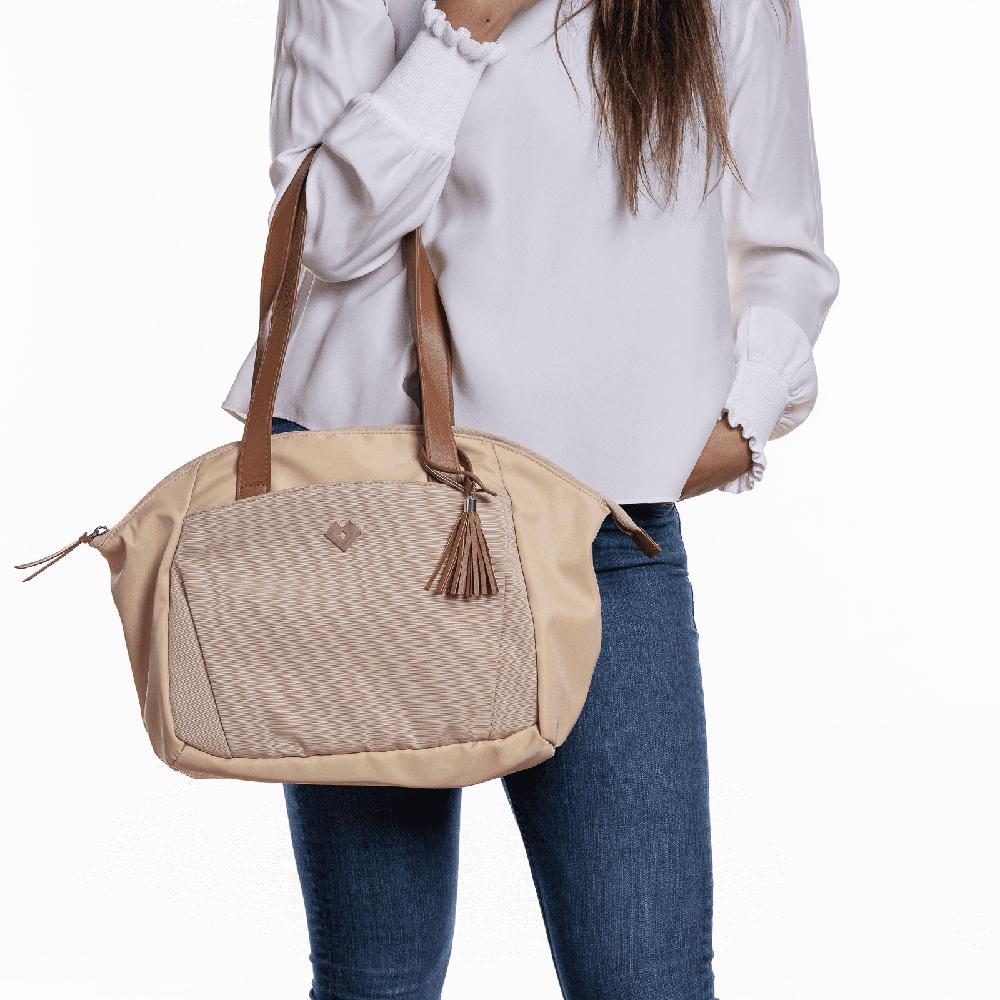 Foto 7 pulgar | Bolsa Bandolera De Mano Y Hombro Luckyly Modelo Cady Beige