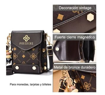 Foto 3 | Bolso Bandolera Cartera Para Celular