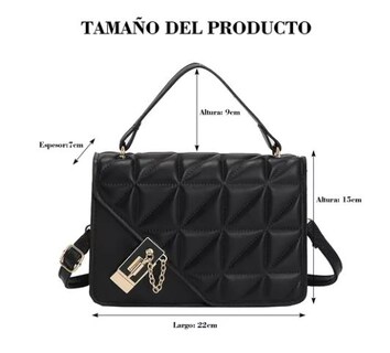 Foto 2 | Bolso Bandolera de Moda Negra para Mujer