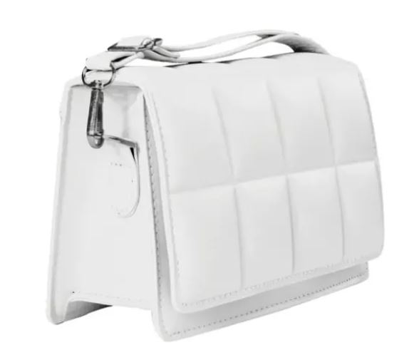 Bolso Bandolera Acolchado Blanco