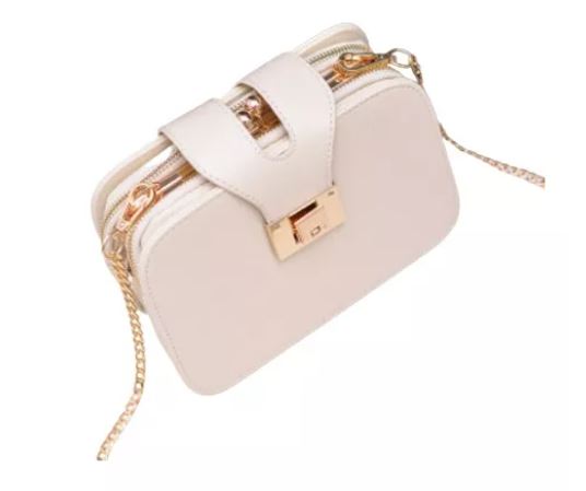 Foto 2 pulgar | Bolso Bandolera Para Mujer Con Hebilla Metálica Blanco