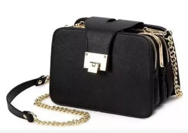 Bolso Bandolera Para Mujer Con Hebilla Metálica Wünd Negro