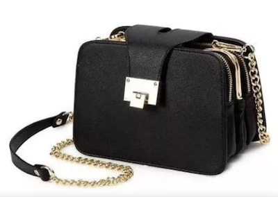 Foto 1 | Bolso Bandolera Para Mujer Con Hebilla Metálica Wünd Negro